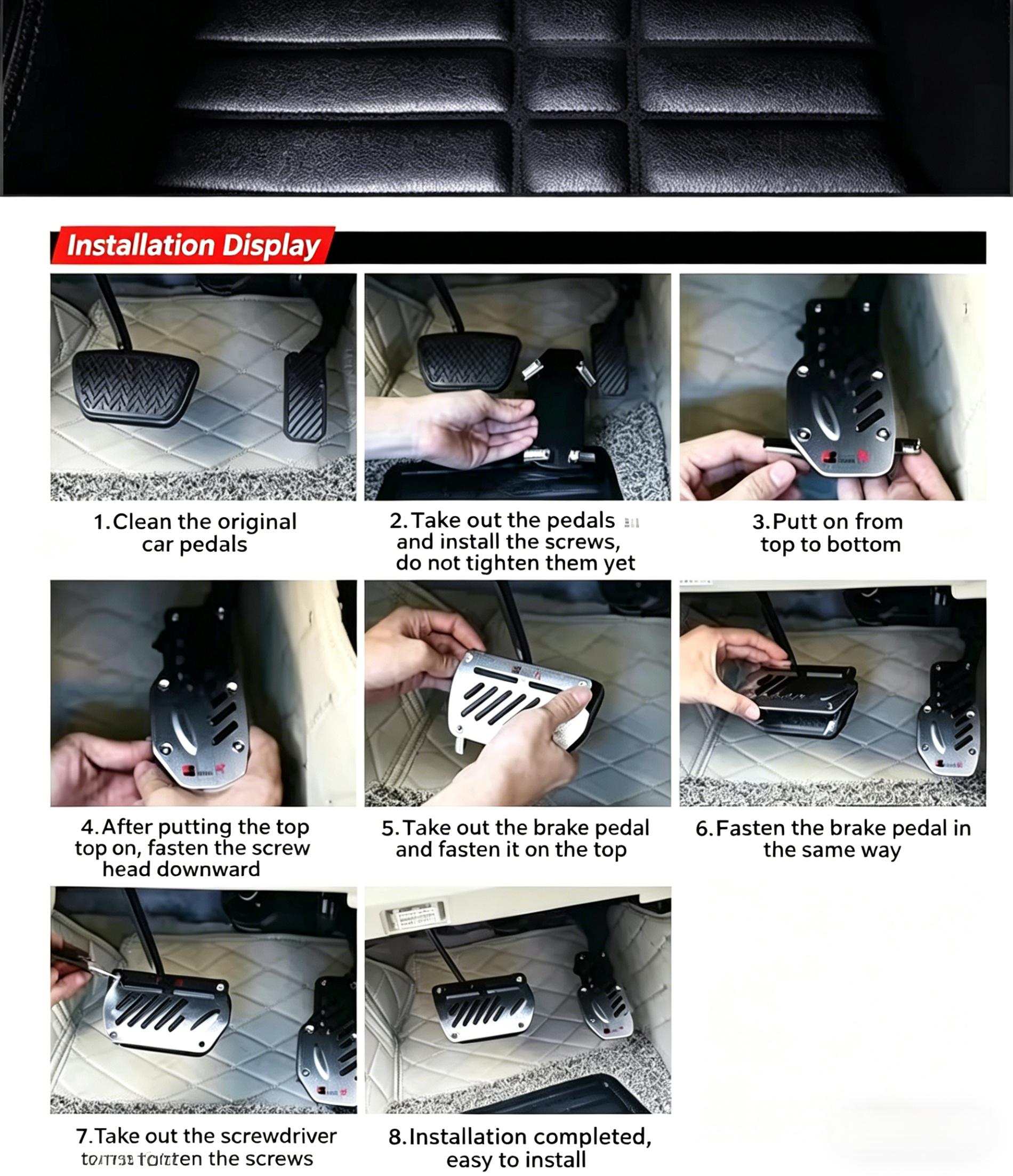 Non-Slip Car Pedal Covers Performance Aluminum Alloy Gas Brake Pedal Pads Universal Fit Anti-Slip Car Pedal Decor Upgrade Your Driving Experience Must-Have Car Accessory for Car Enthusiasts