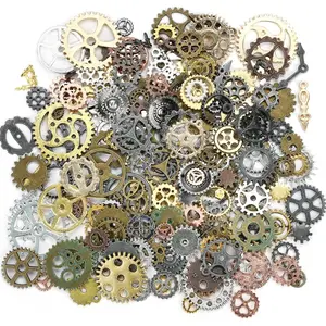 BigOtters 200 Gram Antique Steampunk Gear,Mix Steampunk Wheel Alloy Gear Pendants Charms for Crafting Jewelry Making