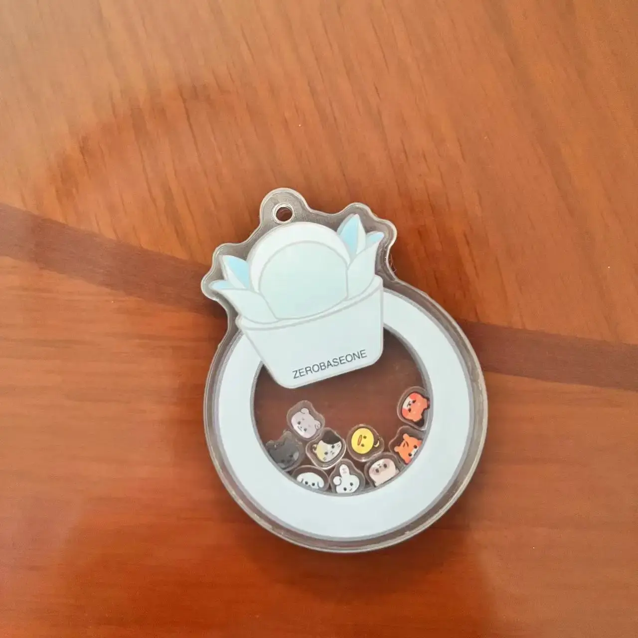 Kpop ZB1 Shake Keychain Cartoon Cute Acrylic Pendant Bead Chain Keyring Bag Accessories ZEROBASEONE ZhangHao Ricky Fans Gift