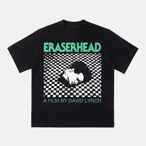 Eraserhead T-Shirt, Retro "A Film by David Lynch" Checkerboard Graphic Tee, Unisex Fit for Horror Fans, Great Gift for Eraserhead & Lynch Classic Lovers