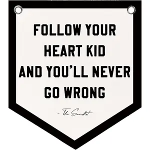 Baseball   Playroom Decor, Playroom Banner Pennant Flag,    Classroom Play Room Wall Decor  Banners, Follow Your Heart  Banner Pennant, 12x14 Inch