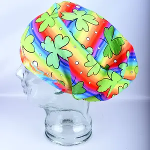 Sketchy Shamrocks Scrub Cap