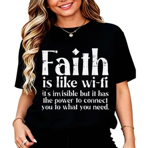 Faith Is Like Wifi God Jesus Religious Christian Men Women T-Shirt