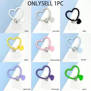 Heart-Shaped Phone Case Lanyard Wrist Strap Short Keychain, Fashionable Versatile Daily Use, Universal Camera Hanging Chain Accessory, Phone Charms, Cell Phone Charm, Mobile Phone Chain, Phone Accessories