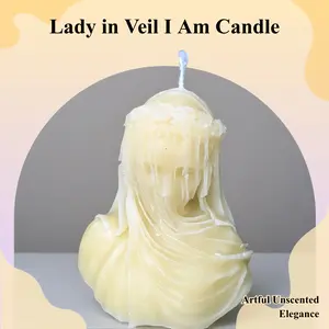 Pre-Order Rituals Soy Wax Candles - Lady in Veil Unscented Pink Sculptural Candle Design Decoration Decor