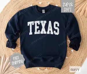 Texas Sweatshirt, TX Crewneck, Texas Sweater