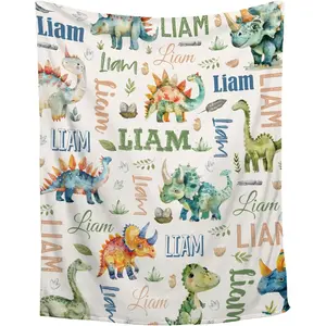 Personalized Baby Blanket for Girls Boys - Custom Blanket with Name - Swaddle Blanket for Toddlers Infants Newborns Nursery - Stroller Crib Decor Throw Birthday Gift,Toddlers/Pets Size