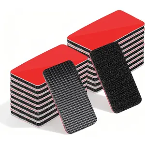 Heavy Duty Adhesive Hook and Loop Strips 1" x 2" 16 Sets Double Sided  Hold Mounting Strip  for  Classroom Organizing Crafts Photos and Outdoor