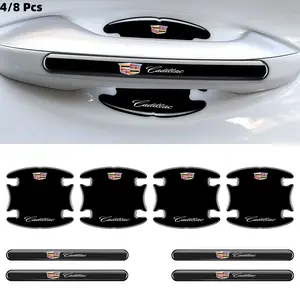 4/8 Pcs Car Door Handle Stickers, Scratch-Resistant Door Bowl Protection, Suitable for Cadillac Models, Auto Accessories