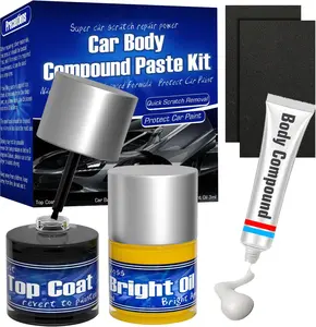 Black Car Scratch Repair Kit - 3-in-1 Touch Up Paint For Deep Scratches, Includes Top Coat & Gloss Oil, Safe On All Car Paints, Restores Shine, Wheel Hub, Wheel, Kit