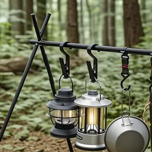 2026 New Arrival Crocodile Grip Tent Clip Hook, Non-slip Multifunctional Hanging Clamp for Outdoor Use
