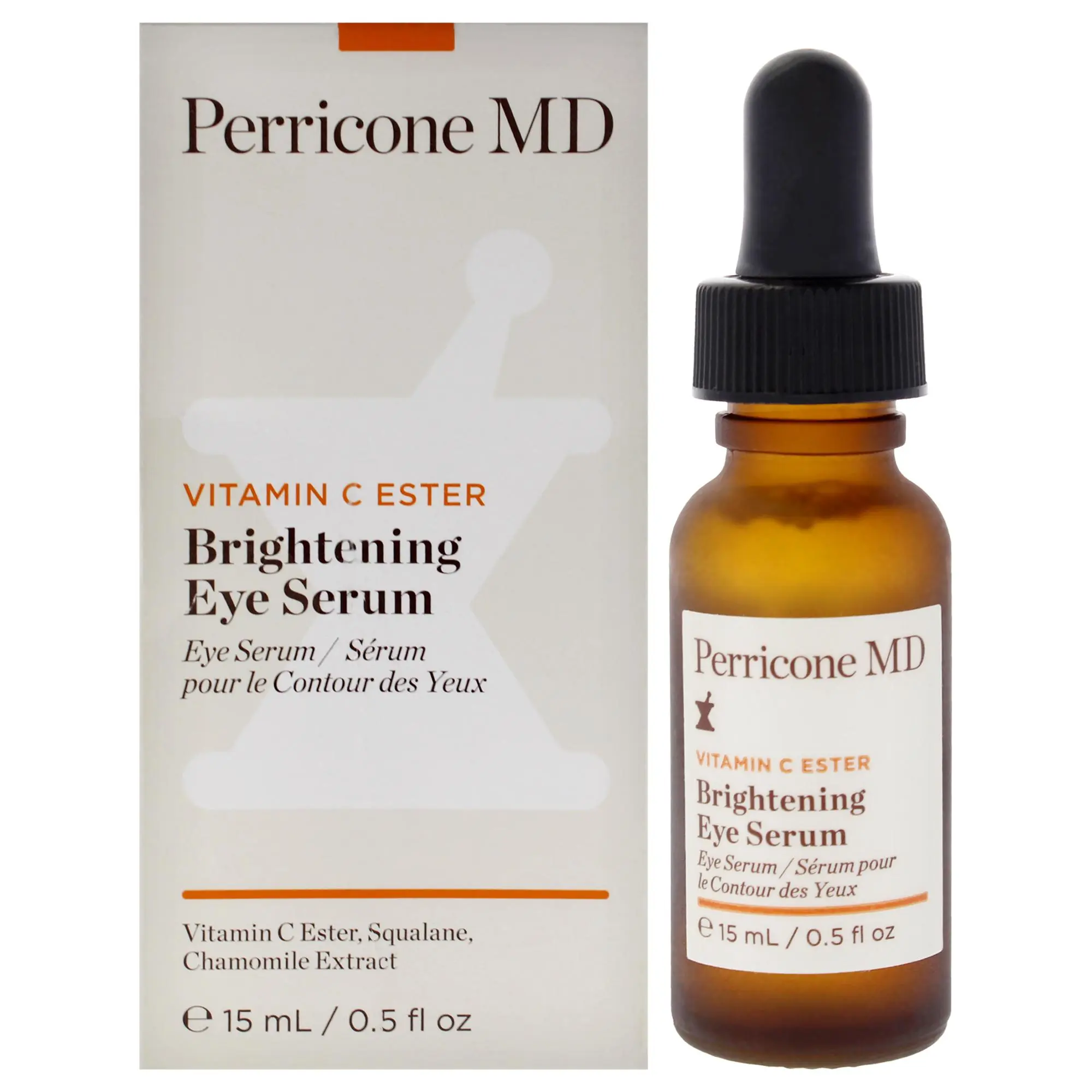 Perricone MD Vitamin C Ester Brightening Eye Serum for Women - Chamomile-Infused, Contour-Enhancing, 0.5 fl oz Dropper Bottle (Tester)