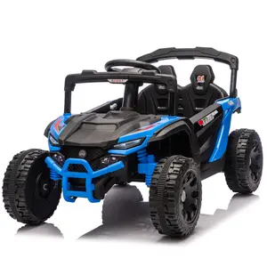 24V Kids ride on UTV W/ 2.4G PC,80W*2,Four-wheel suspension, Anti-Collision bar, High Chassis and Anti-Slip Grip wheels, Bluetooth and Music,Provide a speed of 1.86-3.11mph for Kids Aged 3-5
