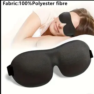 Sleep Pure Black 3D Contoured Eye Mask - Pure Blackout Soft Comfortable Ergonomic Design Hypoallergenic Fragrance-Free for Adults Men Women Travel Home Office Use Sleep Enhancement Modern Sleepwear Skinfriendly Material 100% Polyester Fibre