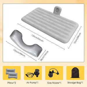Car Inflatable Mattress for Backseat - Thickened Air Bed for Camping & Travel, Comfortable, Durable, & Easy Storage