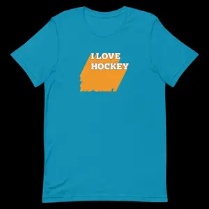 I love hockey retro tee shirt