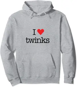 I Love Twinks with Heart Cute Shirt for Gay Men LGBT Pride Pullover Hoodie - Tomasleza Shop 28B09CSGZZJN