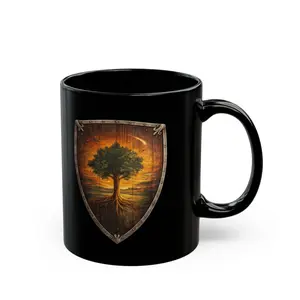 Sir Duncan Shield Black Mug 11oz