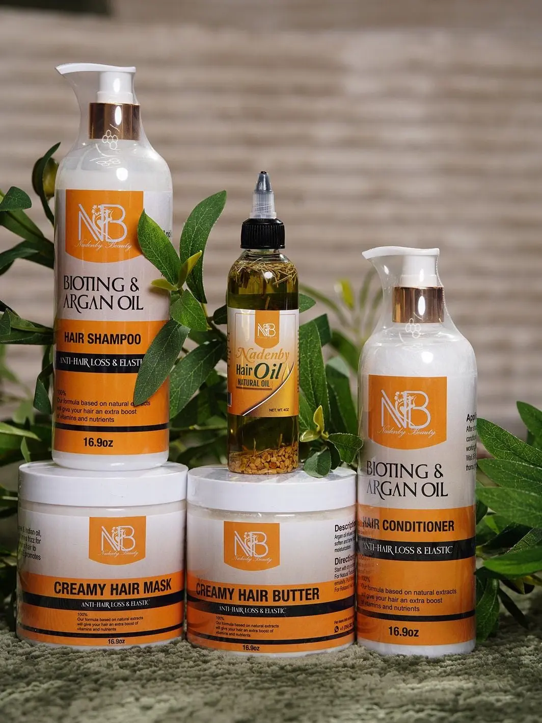 Nadenbybeauty Hydration Haircare Shampoo & Conditioner Kit, Moisturizing Beauty & Personal Care Set