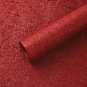 5 Sheets Handmade Stone Texture Paper for Flower Packaging, 120g Thick Creased Textured Paper, Dual Layer Floral Craft Supplies Pack