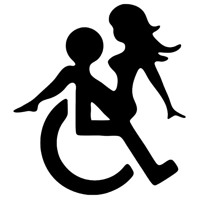 Symbol Handicap Wheelchair Sign Waterproof Decal - Durable Automotive Exterior Accessory for Windows, Bumpers, Rear Glass - Gift for Car Enthusiasts, Playful Car Stickers, Decals Car Stickers