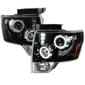 2009-2014 Ford F-150 Dual Halo Projector Headlights (Jet Black Housing/Clear Lens)