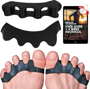 Toe Separators & Spreaders for Men and Women, Toe Spacers & Straightener, Bunion Corrector for Plantar Fasciitis, Athletic Mobility Support, Size S/M