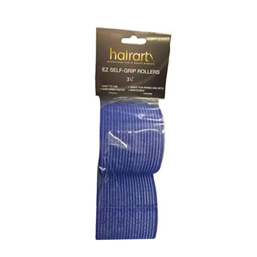 HairArt EZ Grip Heatless Jumbo Hair Rollers, 3.25-Inch Self-Gripping Styling Tool for Fast Dry Perms and Sets, For All Hair Types, 2 Pack, Haircare Products