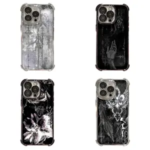 Fashion Cybersigilism Gothic Coquette Acrylic Silicone Unique Artistic Design Phone Case for IPhone 17 16 15 14 13 12 11 Pro Max Plus Air Shockproof Cover Protective Drop-proof Retro Stylish Holiday Gift
