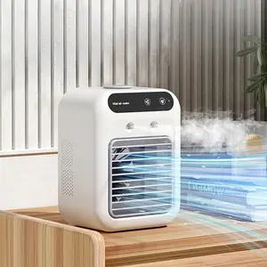 Portable Air Conditioning Fan, Multi-Functional USB Rechargeable 3-in-1 Air Cooler, Dual Mist Settings and Powerful Airflow, Mini Fan for Room and Living Room, Multifunctional Cooling Fan