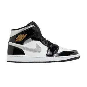 Air Jordan 1 Mid SE 'Black White Metallic Silver'