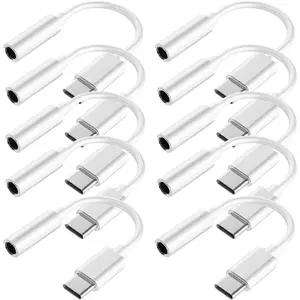USB C to 3.5mm Headphone Jack Adapter for iPhone17/  16/16 Pro/15/15 Pro/Pro Max/Plus, Type C Aux Audio Dongle  Cord Compatible with iPad,  Galaxy S23/S23/S22/S21, MacBook(10 Pack)