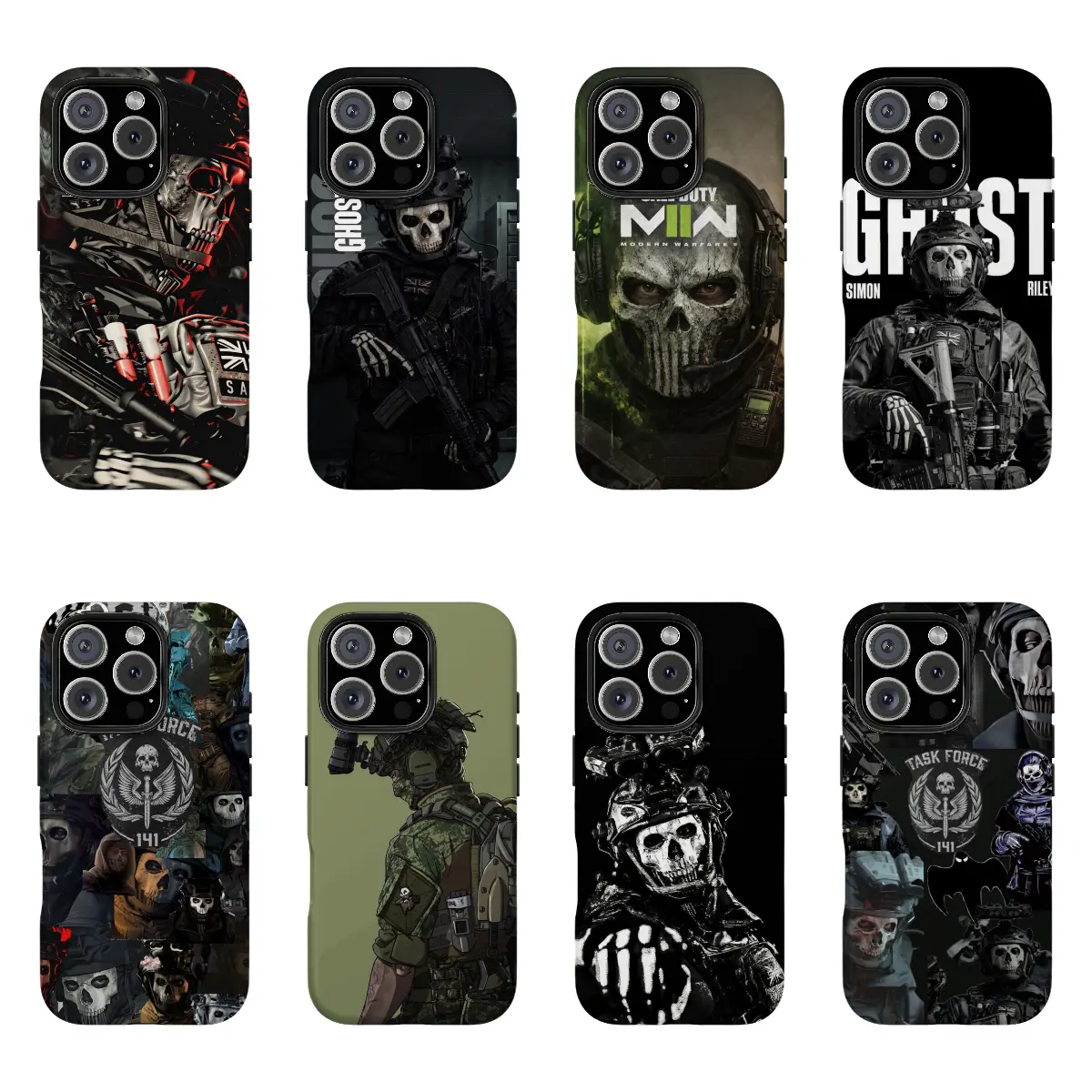 Call of Duty Design Phone Case, GHOST CoD Phone case Themed Phone Case Premium Matte Texture, Protection, Shockproof, Anti-Drop, Anti-Fingerprint NW4 For IPhone 17-12, Pro Max, Pro Plus, Protection Safety