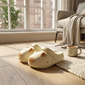 Cute Cat Paw Platform Clogs for Women 2026 Summer EVA Thick Sole Non Slip Beach Slides Cloud Feeling Sandals