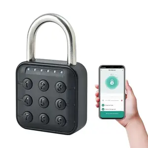 combination Lock, Smart Padlock, Gym Locker Lock with Code Control Unlock for School Lockers, Suitcase, Luggage, Black, Smart Security Lock