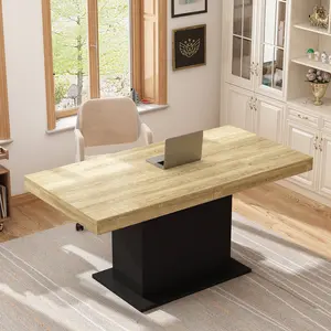 FUFU&GAGA 78.7"W Extendable Table Dining Table Meeting Table Working Station