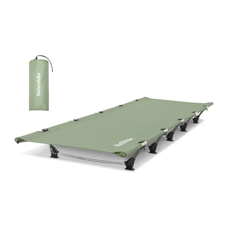 Naturehike GreenWild Ultralight Camping Cot | Folding Backpacking Bed Supports 330lbs | 7075 Aluminum Alloy & Breathable 300D Oxford Fabric | Portable Sleeping Cot for Hiking, Travel & Office