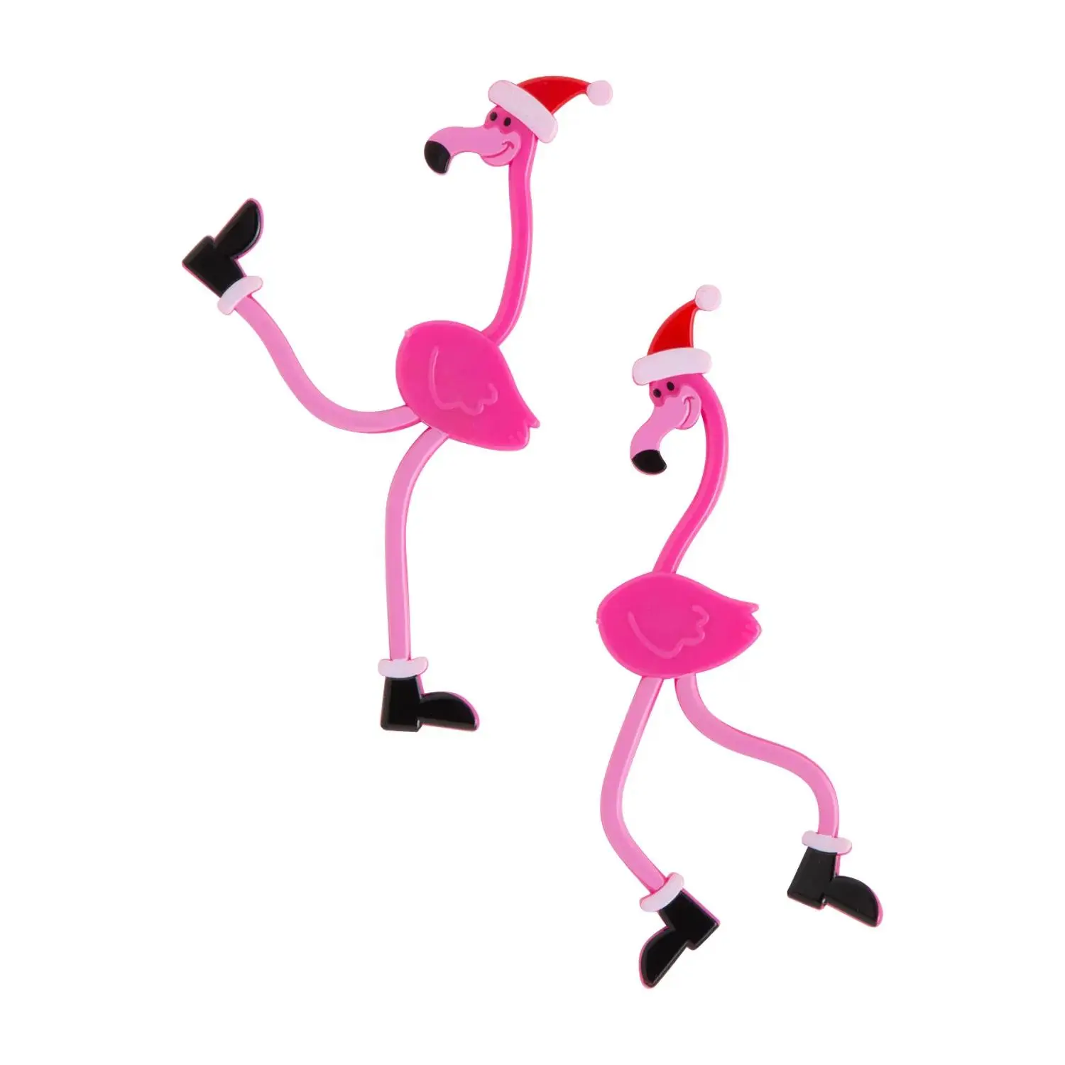 Christmas Flamingo Bendables - 24 Pc.