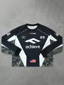 Men's Casual Long Sleeve T-Shirt with Unique Pattern, Camouflage Patchwork, Regular Fit, Fashionable and Comfortable, All Seasons Wear