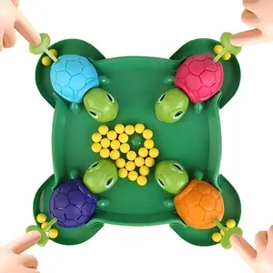 Turtle Eat Beans Board Game Set, Desktop Competition Stress Relief Toy, Turtle Eat Beans with 36 Beads, Multiplayer Interactive Family Party Game, Strategy Board Games