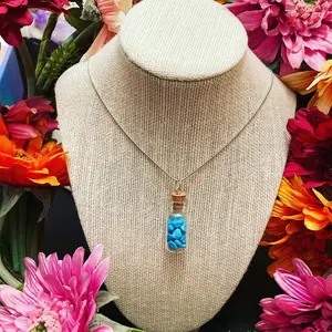 7 Chakra Balancing Healing Necklaces Crystal Chips Bottle Gift Idea