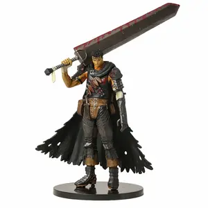 Berserk Gut Black Swordsman 8 inches Anime Figurine PVC Figure Model Statue Collectible Model Box Set