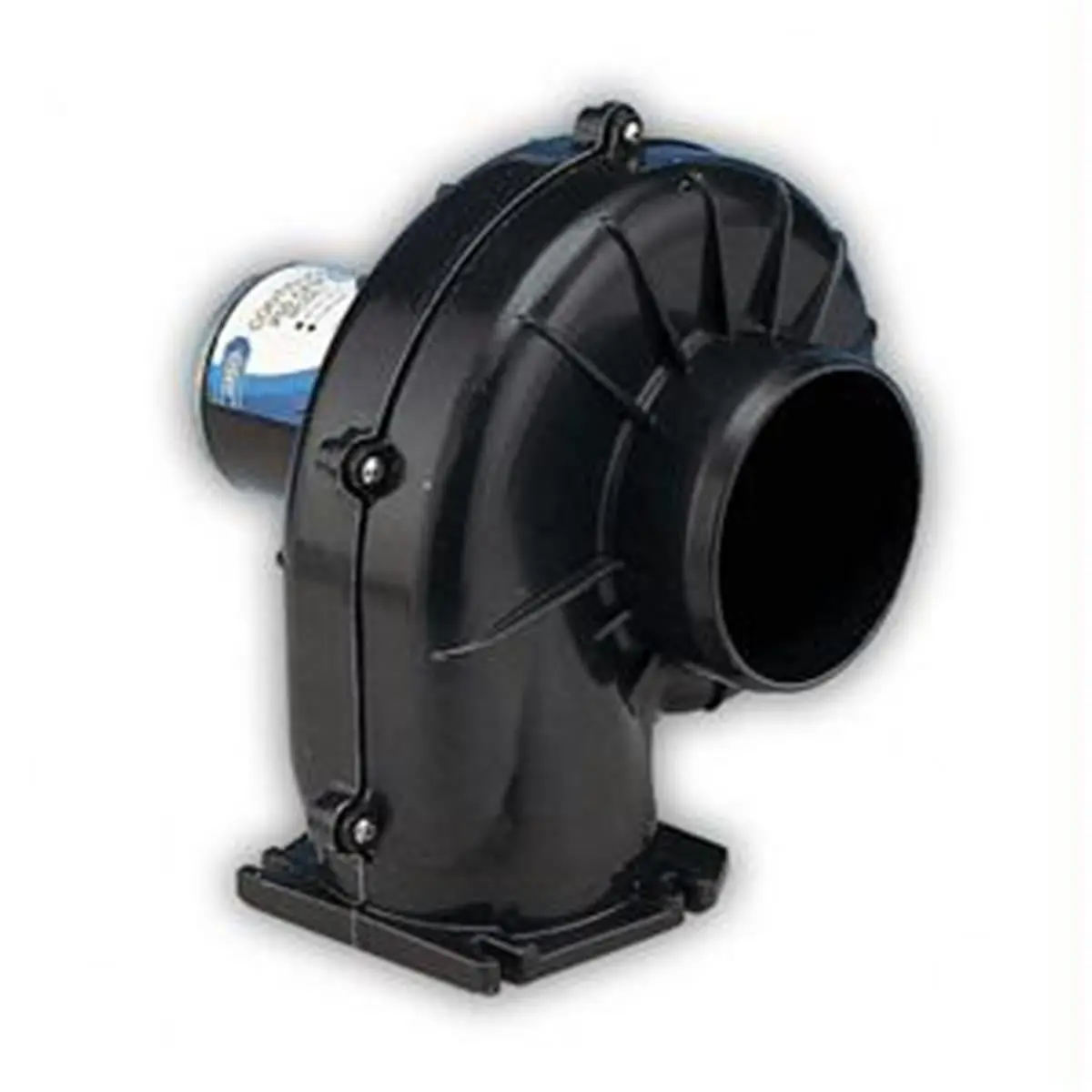 Jabsco 4-Inch 250 CFM Mountable Flangemount Heavy Duty Blower - 12V, Bulkhead Fit, Engine Room Ventilation, High Volume Airflow, Stable, Commercial Extraction, Corrosion Resistant, Delrin Rotors, USCG 183.410 Compliant