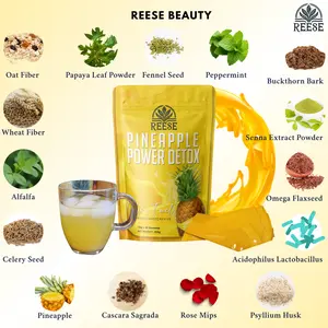 Reese Pineapple Fiber Drink with Psyllium & Botanicals — Daily Gut Support — 25 Sticks