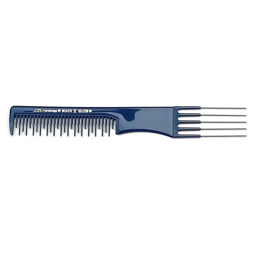 Comare Mark V Celcon Teasing Comb with Serrated Teeth, Stainless Steel Heat-Resistant Professional Hair Comb for Precise Styling, Adds Volume to Hair (Beauty & Personal Care)