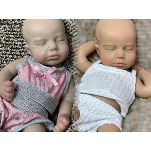 1 Pcs 13 Inch Dark Skin Full Body Solid Silicone Reborn Boy And Girl Doll Painted Bald Hand-Painted Skin Soft Touch Feeling Waterproof Newborn Doll Toys for Girl/Collector