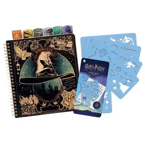 Harry Potter Sorting Hat Tabbed Journal & Stencil Book Bundle