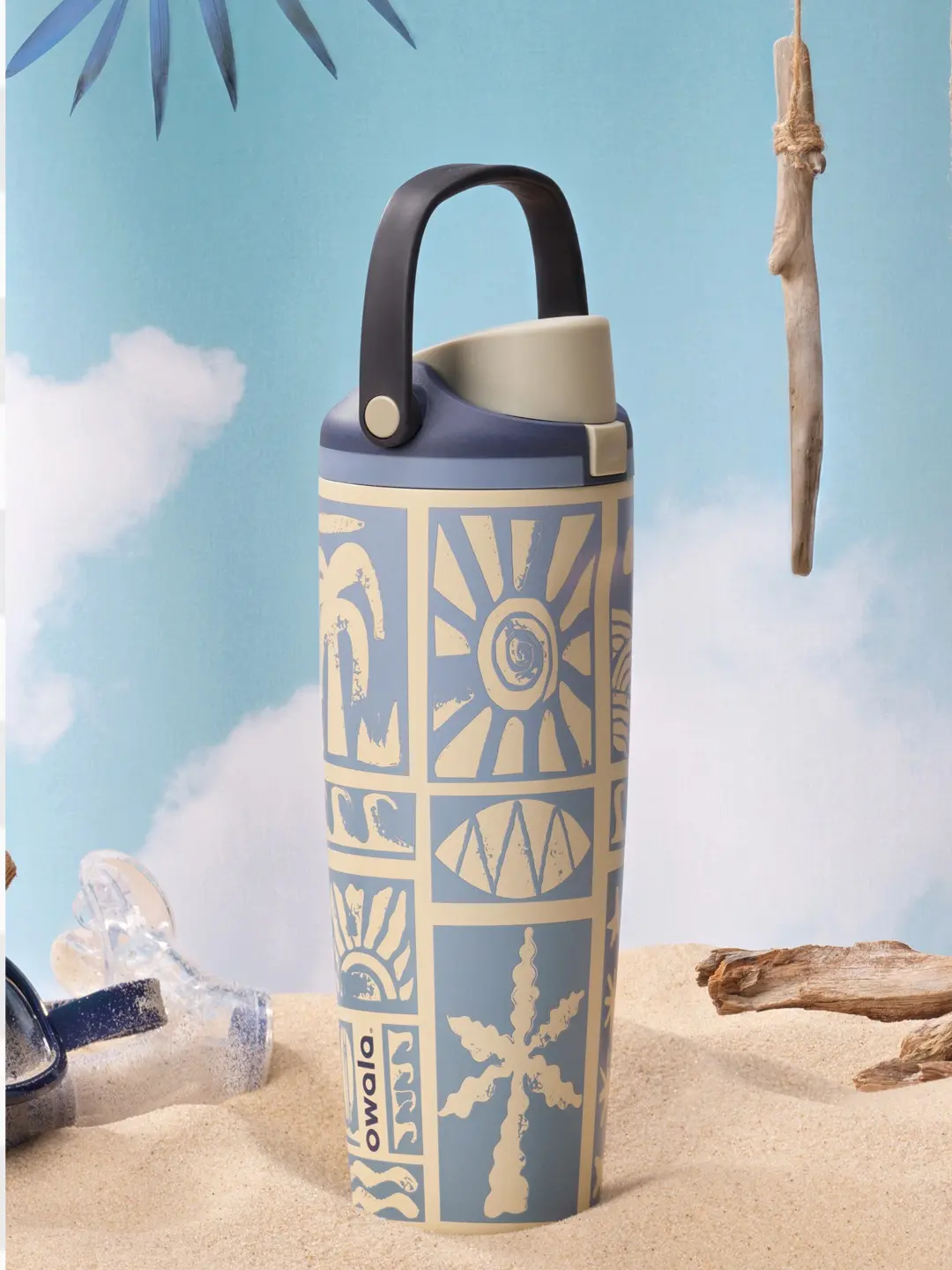 Owala FreeSip Sway 30oz Vintage Surf Special Edition Insulated Leakproof Water Bottle with Lid, Birthday Gift for Beach Use, Kitchenware Drinkware