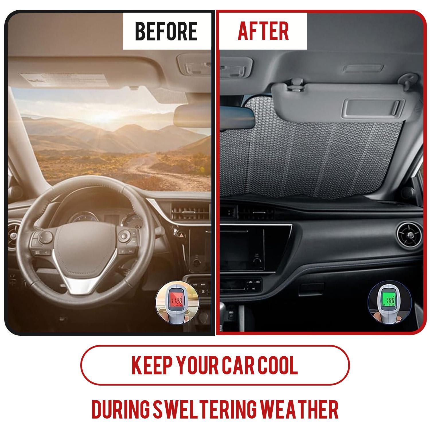 140x70cm Glowing Angry Eyes Car SunShade – Foldable UV Block Windshield Visor, Evil Eye Design Heat Shield for Truck, SUV