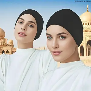 PulseVision Shop 1/2/4pcs Muslim Women Adjustable Elastic Headscarves Sporty Base Cap for Outdoor Activities